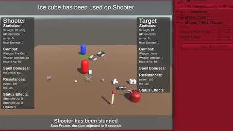 Unity 2018: Buff/Debuff Stack Concept Demo