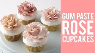 Gum Paste Rose Cupcakes