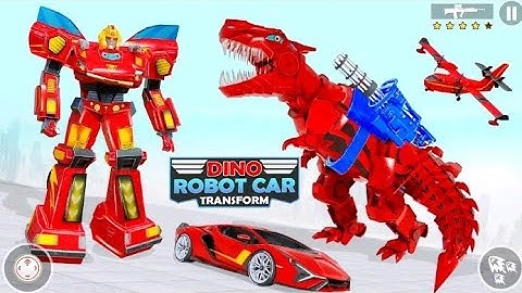 Dino Transform Robot Car Game -Flying Dino Game Android iOS Gameplay