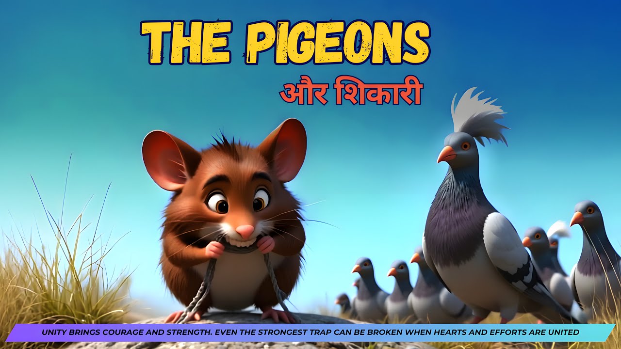 The Pigeons and the Hunter || Moral Story || Hindi Kahaniya || 3D Short ...