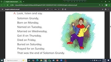 EFT-4, Unit-12:  Days of the Week