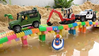 Construction vehicle rescue police car toys collection video