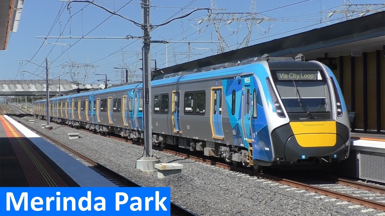 Trains at the new Merinda Park Station Metro Trains Melbourne YouTube