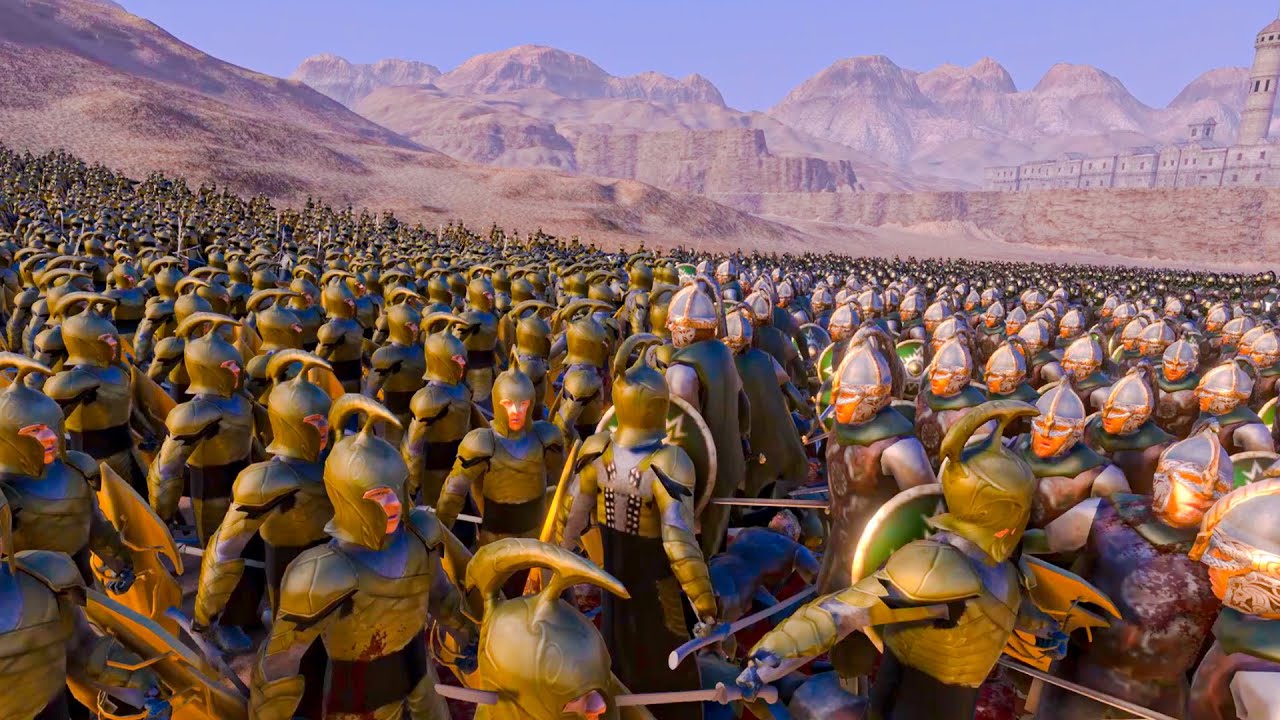 10000 Elf Shields VS 10900 Rohan Swordsmans   Ultimate Epic Battle Simulator 2  UEBS 2