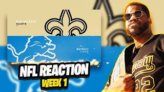 A DRAMATIC FINISH | New Orleans Saints vs. Detroit Lions | Week 1 NFL Highlights REACTION