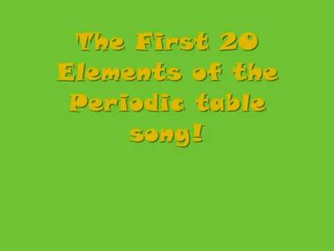 20 of elements song table periodic first Table  Periodic 20 Elements) YouTube (First  Song