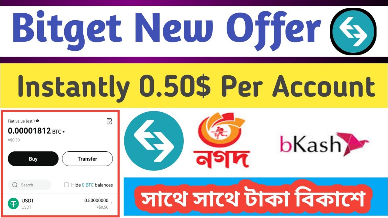 Bitger Bitget New Offer || Instantly 0.50$ Per Account || Bitger || Bitget ...