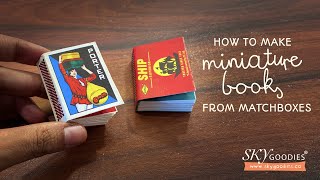 How to make a Mini Matchbox Notebook: DIY Craft Tutorial- mini book binding at home