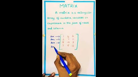 Matrix🕺#mathtalk23 #rows#columns#shortsviral #shortsfeed #math #shorts#matrix