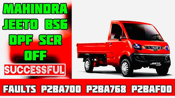 Mahindra Jeeto BS6 DPF SCR Off , MD1CS018 Successful