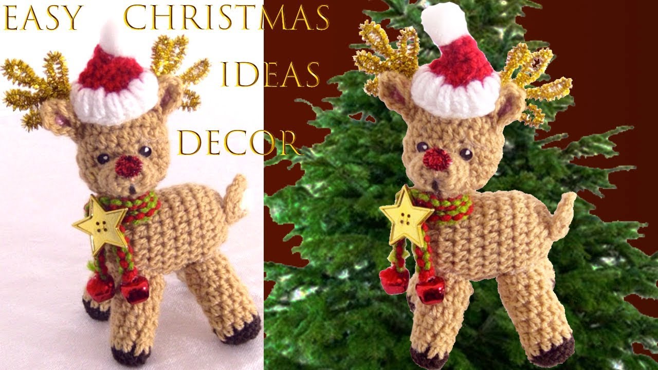 Ideas de Navidad Como hacer a Rodolfo el reno a crochet Easy Christmas  ideas - YouTube