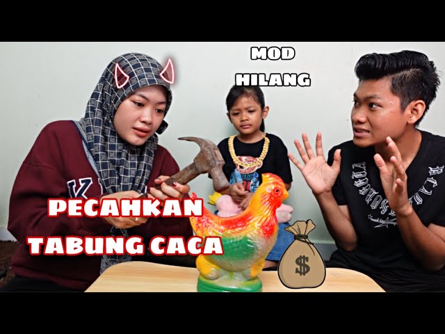 REAKSI CACA ITA DAN PAKSU PECAHKAN TABUNG AYAM CACA,NANTI GANTI BARU JANGAN NANGIS CAAHHHH😂❗️ class=