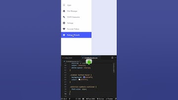 ⚡Stylish Sidebar Menu with Smooth Hover Effects #webdevelopment #coding #hovereffect #shorts