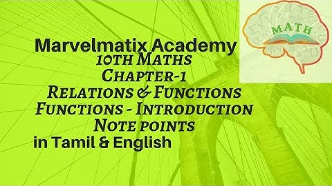 Tnscert new syllabus 10th Maths Relations & Functions Chapter -1 Function - Introduction