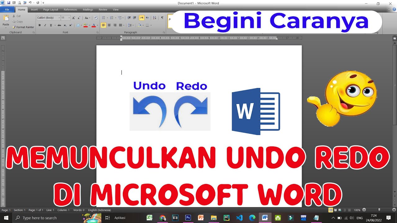 Cara Menampilkan Undo Redo di Microsoft Word - YouTube
