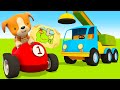 A puppy &amp; racing cars find the TREASURE! Car cartoons for kids &amp; Helper cars cartoon full episodes.
