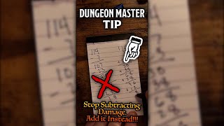 Dungeon Masters: Stop Subtracting Damage... Add it Instead! #shorts