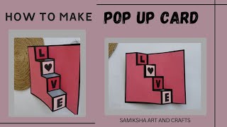 Pop Up Card || LOVE || Easy Tutorial || Samiksha