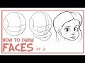 How To Draw Faces- 3/4 View: CARTOONING 101 #2