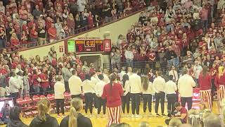 Indiana Women Basketball IUWBB Arielle Wisne singing the National Anthem