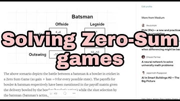 Mathematical solution for mixed strategy in Zero-Sum games in Game theory