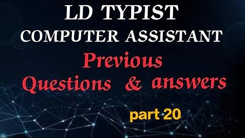 LD TYPIST / COMPUTER ASSISTANT |EXCEL PREVIOUS & EXPECTED QUESTIONS & ANSWERS #masteringedutech #psc