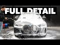 Cleaning a dirty bmw i4 m50  wash  coating