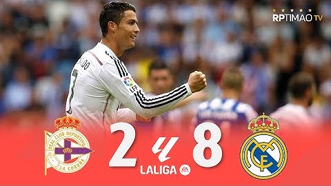 Deportivo La Coruña 2 x 8 Real Madrid (Hat-Trick de C. Ronaldo) ● La Liga 14/15 Resumen y Goles ᴴᴰ
