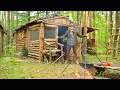 Off Grid Living in a OLD Log Cabin | Building My NEW Homestead, Cooking