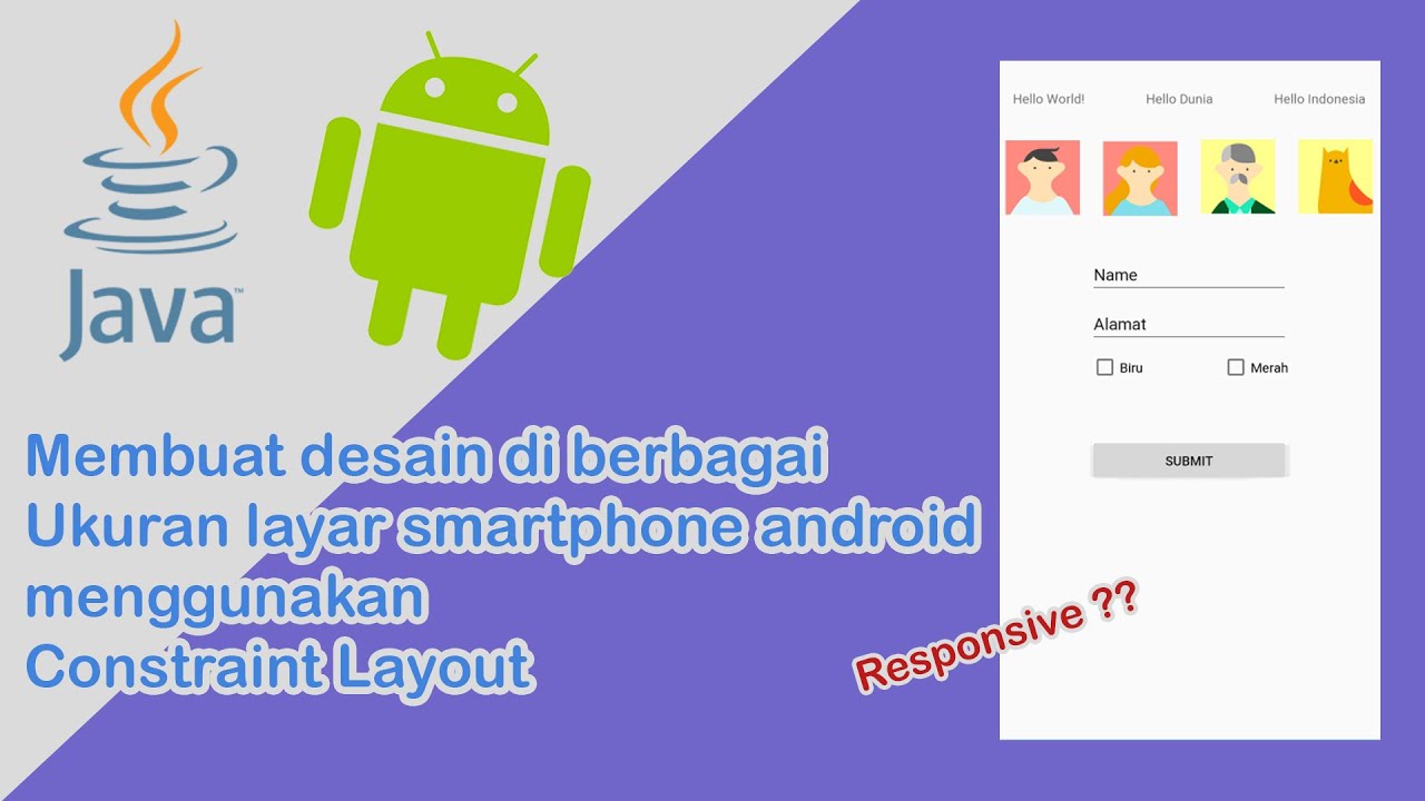 Belajar Constraint layout solusi tampilan responsive - Java - Android ...