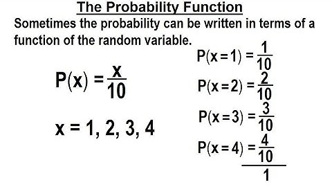 Statistics: Ch 5 Discrete Random Variable (7 of 27) The Probability Function