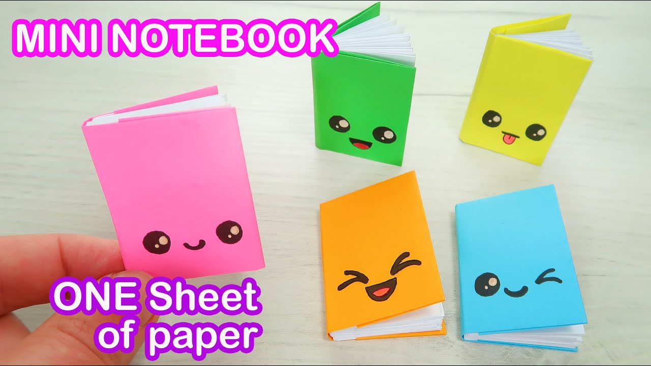 How to Make DIY Miniature Note Books From One Sheet Paper !!! Easy