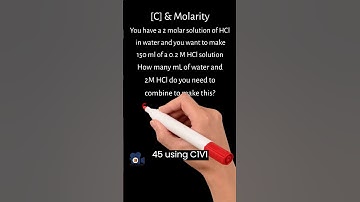 Concentration & Molarity Practice Problem For Chemistry