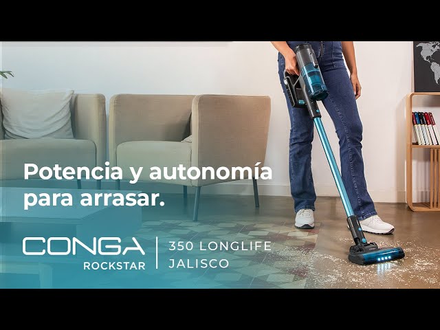 Aspirador escoba con batería cecotec conga rockstar 350 longlife flex/  215w/ autonomía 60 min