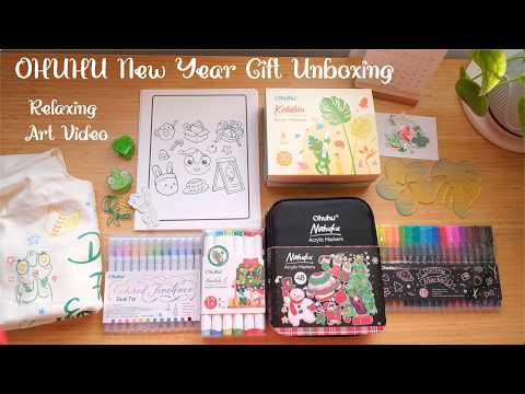 Ohuhu Markers Christmas Drawing | Gift Box & Unboxing