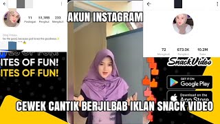 Identitas Cewek Cantik Berjilbab Ungu Di Iklan Snack Video Terbaru