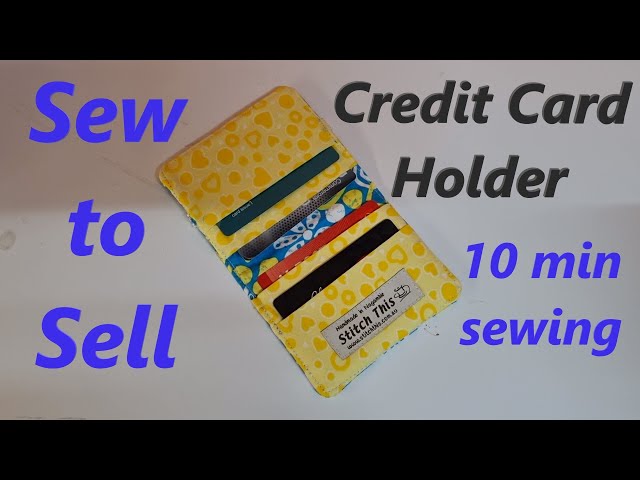 Sew to Sell Credit card holder DIY Beginner gift card pouch