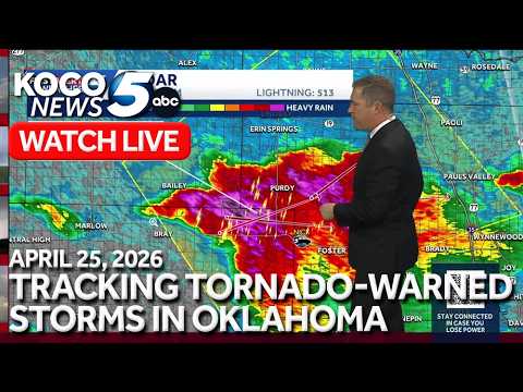 WATCH LIVE: Tracking storms in Oklahoma (April 25, 2026) - YouTube
