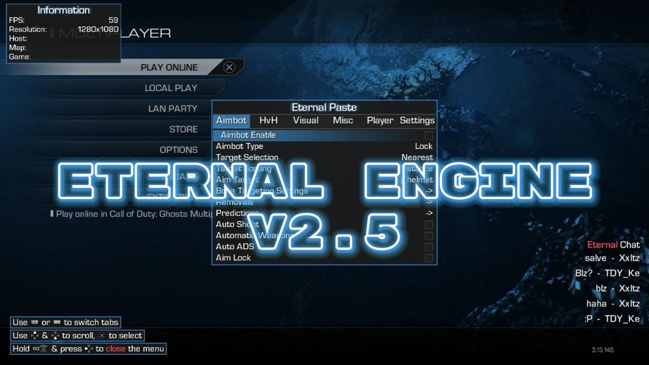 COD Ghosts [1.16] Eternal Engine v2.5 Cracked CFW/HEN - YouTube