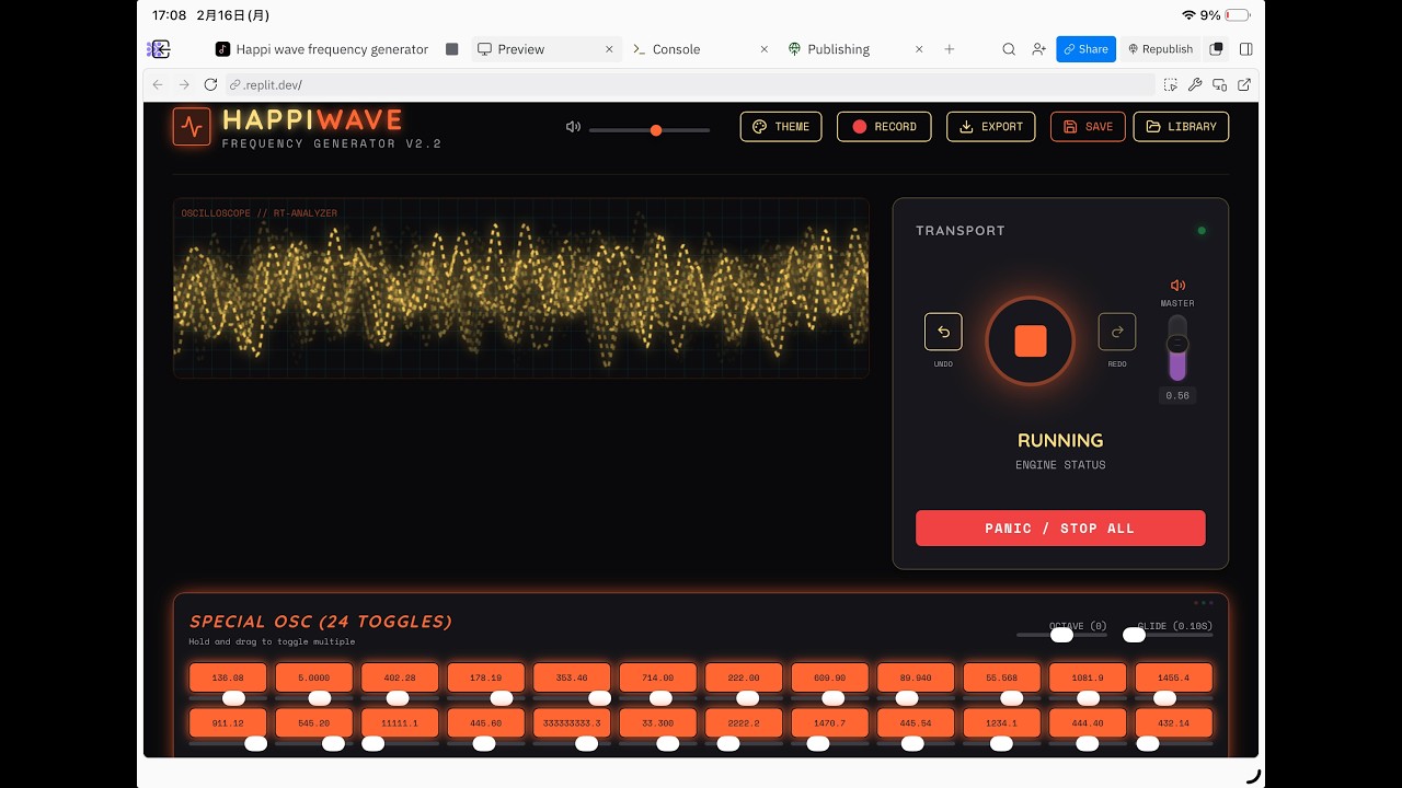 Happiwave frequency Generator  2.2 ! DEMO