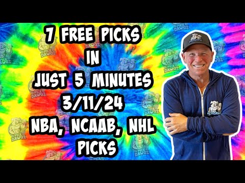 NBA, NCAAB, NHL Best Bets for Today Picks & Predictions Monday 3/11/24 | 7 Picks in 5 Minutes