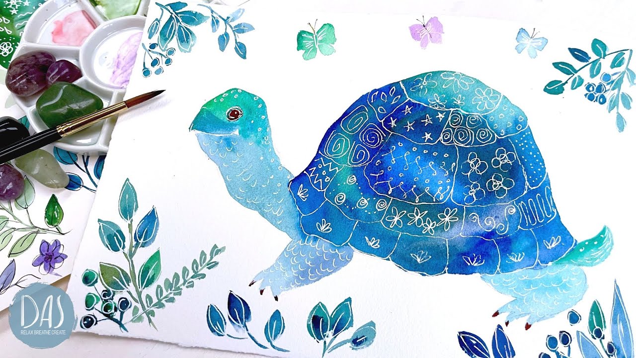 TUTORIAL: How To Paint With QoR Iridescent Watercolors - Doodlewash®