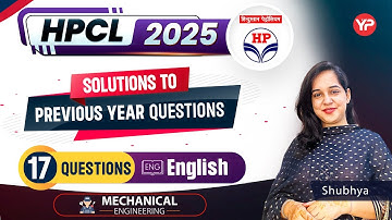 English 17 Questions HPCL Mechanical 2025 | Solution to previous year questions 2024