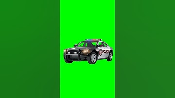Police Car Green Screen Footage HD