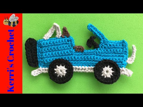 Crochet Jeep Tutorial - Crochet Applique Tutorial