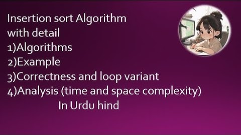 insertion sort algorithm with detail | in urdu hindi | @InnovateiTzoneofficial
