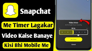 How to make a video on Snapchat using a timer | how to make a video on Snapchat without holding t...