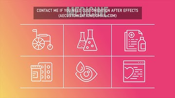 Healthcare And Medicine - 50 Thin Line Icons | After Efects Project Files - Videohive template
