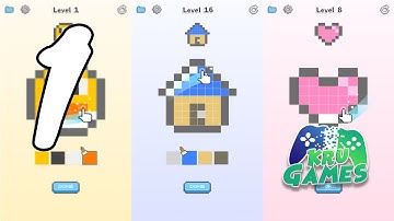 Pixel Paint! Gameplay Walkthrough #1 (Android, IOS)