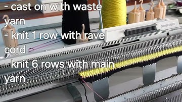 how to machine knit a picot edge